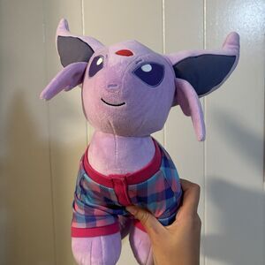 Build A Bear Pokemon Espeon Eveelution Purple Plush, Nintendo, 14”, Excellent